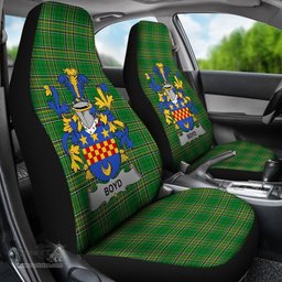 Irish Boyd (of Danson) Coat of Arms Family Crest Ireland Car Seat Cover Irish National Tartan Irish County Car Seat Cover