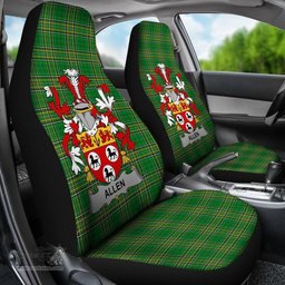 Irish Allen Coat of Arms Family Crest Ireland Car Seat Cover Irish National Tartan Irish County Car Seat Cover