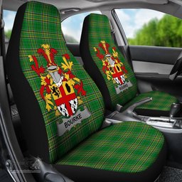 Irish Bourke Coat of Arms Family Crest Ireland Car Seat Cover Irish National Tartan Irish County Car Seat Cover