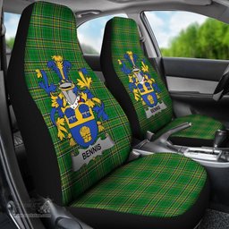 Irish Bennis Coat of Arms Family Crest Ireland Car Seat Cover Irish National Tartan Irish County Car Seat Cover