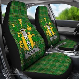 Irish Beatty or Betagh Coat of Arms Family Crest Ireland Car Seat Cover Irish National Tartan Irish County Car Seat Cover