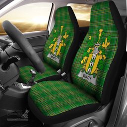 Irish Beatty or Betagh Coat of Arms Family Crest Ireland Car Seat Cover Irish National Tartan Irish County Car Seat Cover