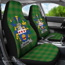 Irish Bevens Coat of Arms Family Crest Ireland Car Seat Cover Irish National Tartan Irish County Car Seat Cover