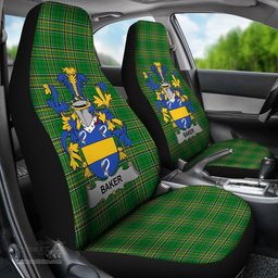 Irish Baker Coat of Arms Family Crest Ireland Car Seat Cover Irish National Tartan Irish County Car Seat Cover