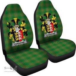 Irish Considine or McConsidine Coat of Arms Family Crest Ireland Car Seat Cover Irish National Tartan Irish County Car Seat Cover