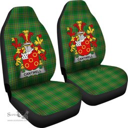 Irish Cantwell Coat of Arms Family Crest Ireland Car Seat Cover Irish National Tartan Irish County Car Seat Cover