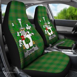 Irish Crowe or McEnchroe Coat of Arms Family Crest Ireland Car Seat Cover Irish National Tartan Irish County Car Seat Cover