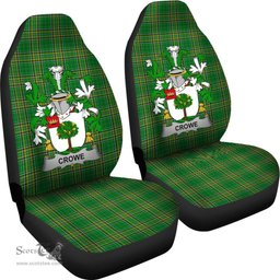 Irish Crowe or McEnchroe Coat of Arms Family Crest Ireland Car Seat Cover Irish National Tartan Irish County Car Seat Cover