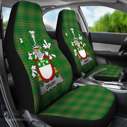 Irish Drury or McDrury Coat of Arms Family Crest Ireland Car Seat Cover Irish National Tartan Irish County Car Seat Cover