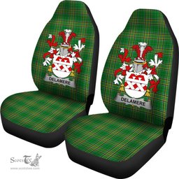 Irish Delamere Coat of Arms Family Crest Ireland Car Seat Cover Irish National Tartan Irish County Car Seat Cover