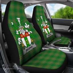 Irish Brophy or O'Brophy Coat of Arms Family Crest Ireland Car Seat Cover Irish National Tartan Irish County Car Seat Cover