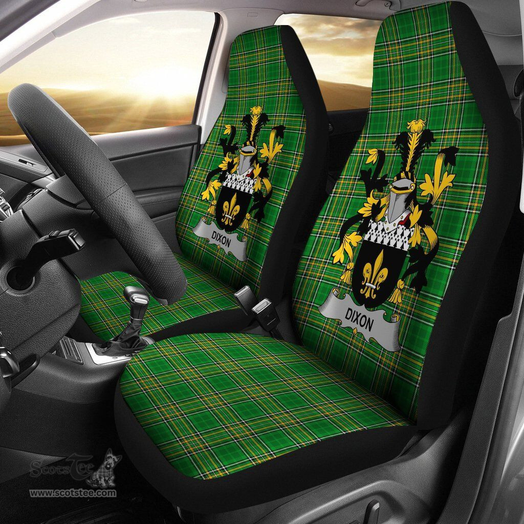 Irish Dixon Coat of Arms Family Crest Ireland Car Seat Cover Irish National Tartan Irish County Car Seat Cover