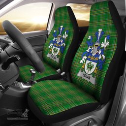 Irish Dolan or O'Dolan Coat of Arms Family Crest Ireland Car Seat Cover Irish National Tartan Irish County Car Seat Cover
