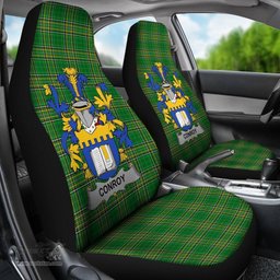 Irish Conroy or O'Mulconroy Coat of Arms Family Crest Ireland Car Seat Cover Irish National Tartan Irish County Car Seat Cover