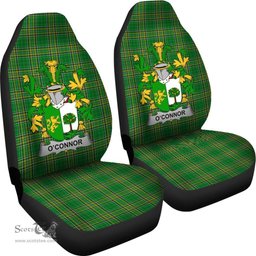 Irish Connor or O'Connor (Sligo) Coat of Arms Family Crest Ireland Car Seat Cover Irish National Tartan Irish County Car Seat Cover