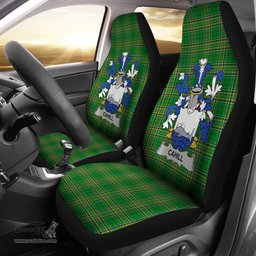 Irish Cahill or O'Cahill Coat of Arms Family Crest Ireland Car Seat Cover Irish National Tartan Irish County Car Seat Cover