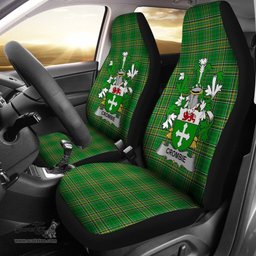 Irish Crombie Coat of Arms Family Crest Ireland Car Seat Cover Irish National Tartan Irish County Car Seat Cover