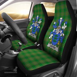 Irish Cotter or MacCotter Coat of Arms Family Crest Ireland Car Seat Cover Irish National Tartan Irish County Car Seat Cover