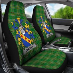 Irish Dawson Coat of Arms Family Crest Ireland Car Seat Cover Irish National Tartan Irish County Car Seat Cover