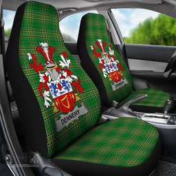 Irish Dennehy or O'Dennehy Coat of Arms Family Crest Ireland Car Seat Cover Irish National Tartan Irish County Car Seat Cover