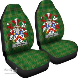 Irish Dermond or O'Dermond Coat of Arms Family Crest Ireland Car Seat Cover Irish National Tartan Irish County Car Seat Cover