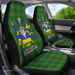 Irish Connellan or O'Connellan Coat of Arms Family Crest Ireland Car Seat Cover Irish National Tartan Irish County Car Seat Cover