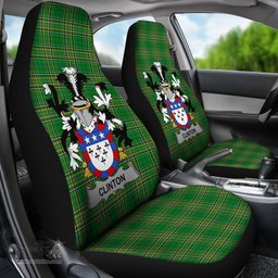 Irish Clinton Coat of Arms Family Crest Ireland Car Seat Cover Irish National Tartan Irish County Car Seat Cover