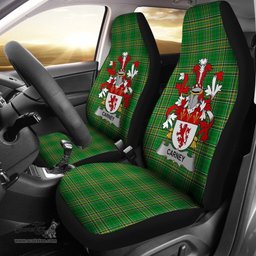 Irish Carney Coat of Arms Family Crest Ireland Car Seat Cover Irish National Tartan Irish County Car Seat Cover