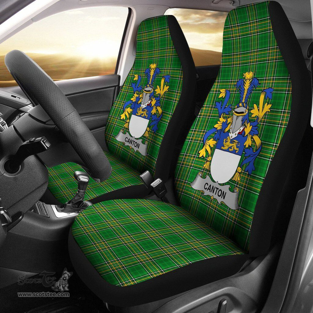 Irish Canton Coat of Arms Family Crest Ireland Car Seat Cover Irish National Tartan Irish County Car Seat Cover