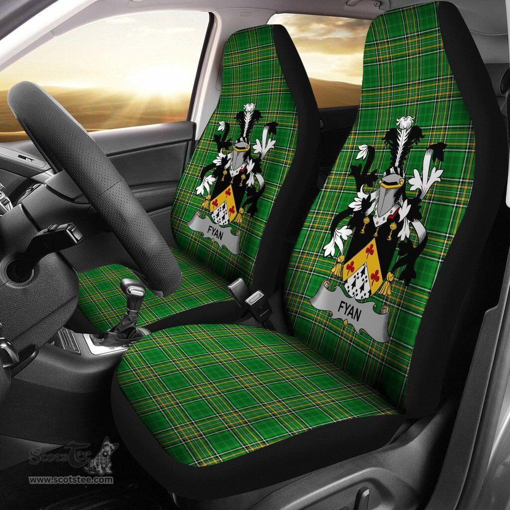 Irish Fyan or Faghan Coat of Arms Family Crest Ireland Car Seat Cover Irish National Tartan Irish County Car Seat Cover