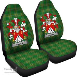Irish Fagan Coat of Arms Family Crest Ireland Car Seat Cover Irish National Tartan Irish County Car Seat Cover