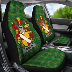 Irish Fitz-Nicol Coat of Arms Family Crest Ireland Car Seat Cover Irish National Tartan Irish County Car Seat Cover