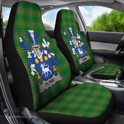 Irish Flynn or O'Flynn Coat of Arms Family Crest Ireland Car Seat Cover Irish National Tartan Irish County Car Seat Cover