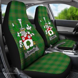 Irish Flannery or O'Flannery Coat of Arms Family Crest Ireland Car Seat Cover Irish National Tartan Irish County Car Seat Cover