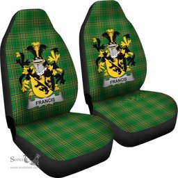 Irish Francis Coat of Arms Family Crest Ireland Car Seat Cover Irish National Tartan Irish County Car Seat Cover