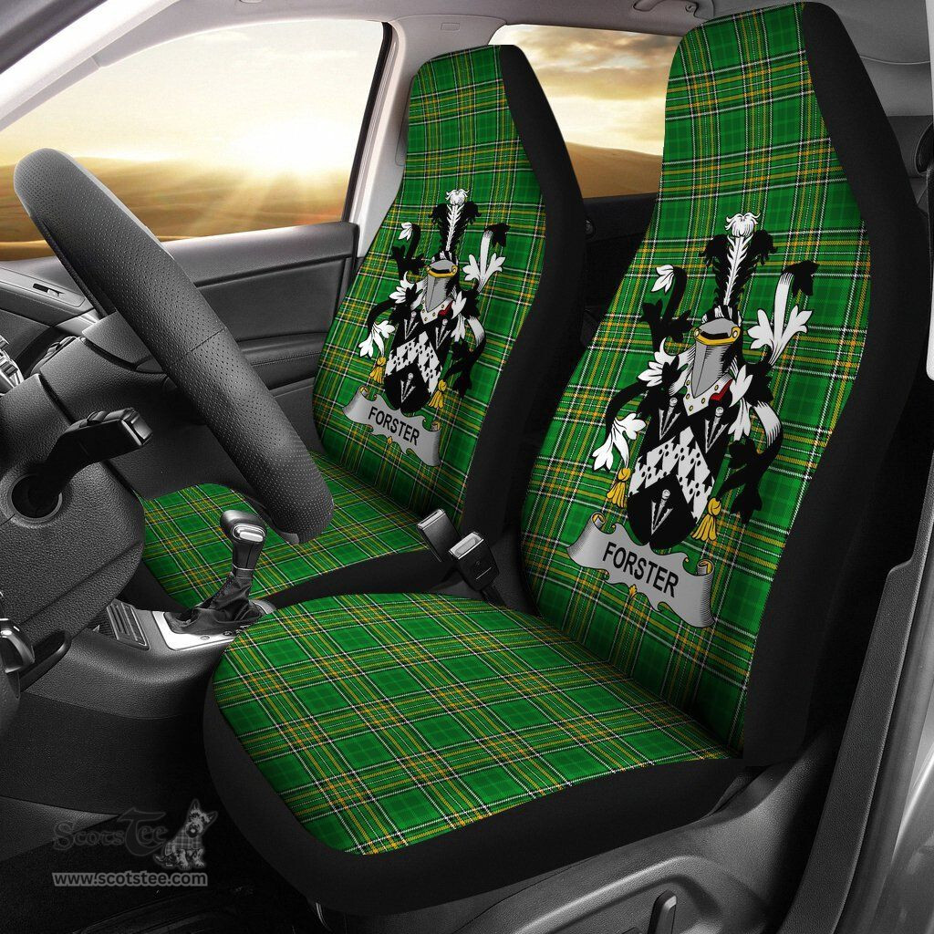 Irish Forster Coat of Arms Family Crest Ireland Car Seat Cover Irish National Tartan Irish County Car Seat Cover