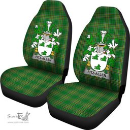 Irish Fitz-Allen Coat of Arms Family Crest Ireland Car Seat Cover Irish National Tartan Irish County Car Seat Cover