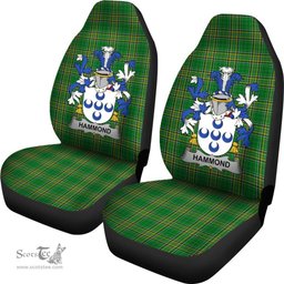 Irish Hammond Coat of Arms Family Crest Ireland Car Seat Cover Irish National Tartan Irish County Car Seat Cover