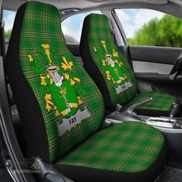 Irish Fay or O'Fee Coat of Arms Family Crest Ireland Car Seat Cover Irish National Tartan Irish County Car Seat Cover