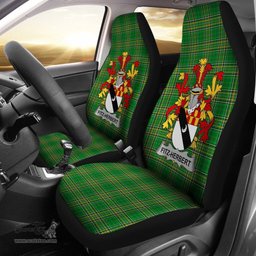 Irish Fitz-Herbert Coat of Arms Family Crest Ireland Car Seat Cover Irish National Tartan Irish County Car Seat Cover
