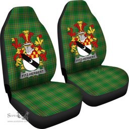 Irish Fitz-Herbert Coat of Arms Family Crest Ireland Car Seat Cover Irish National Tartan Irish County Car Seat Cover