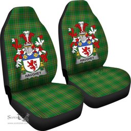 Irish Haugher or O'Haffey Coat of Arms Family Crest Ireland Car Seat Cover Irish National Tartan Irish County Car Seat Cover