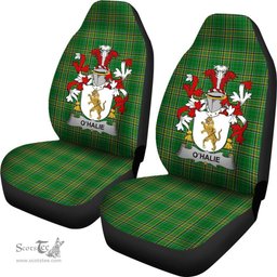 Irish Halie or O'Halie Coat of Arms Family Crest Ireland Car Seat Cover Irish National Tartan Irish County Car Seat Cover