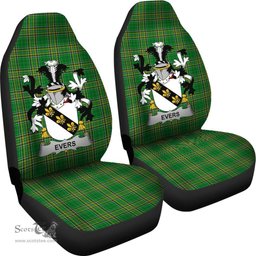 Irish Evers Coat of Arms Family Crest Ireland Car Seat Cover Irish National Tartan Irish County Car Seat Cover