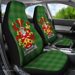 Irish Kirkwood Coat of Arms Family Crest Ireland Car Seat Cover Irish National Tartan Irish County Car Seat Cover