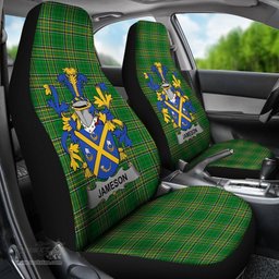 Irish Jameson Coat of Arms Family Crest Ireland Car Seat Cover Irish National Tartan Irish County Car Seat Cover