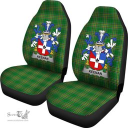 Irish Keenan or O'Kinahan Coat of Arms Family Crest Ireland Car Seat Cover Irish National Tartan Irish County Car Seat Cover