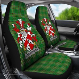 Irish Fitz-Stephens Coat of Arms Family Crest Ireland Car Seat Cover Irish National Tartan Irish County Car Seat Cover