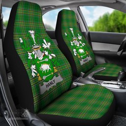 Irish Hanly or O'Hanley Coat of Arms Family Crest Ireland Car Seat Cover Irish National Tartan Irish County Car Seat Cover