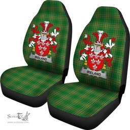 Irish Family Crest Ireland Coat of Arms Family Crest Ireland Car Seat Cover Irish National Tartan Irish County Car Seat Cover